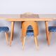 Mid-Century Czech Extendable Table in Beech and Ash attributed to Tatra Pravenec, 1950s
