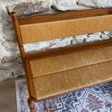 1960 beech and straw bench