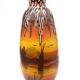 Vase Art Déco en verre peint et émaillé, signé Clio, circa 1920