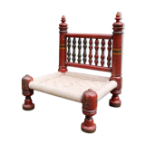 Traditional Antique Indian Low Chair