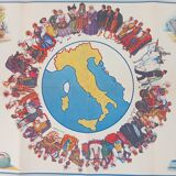 Carte / Affiche des costumes de l'Italie des années 30