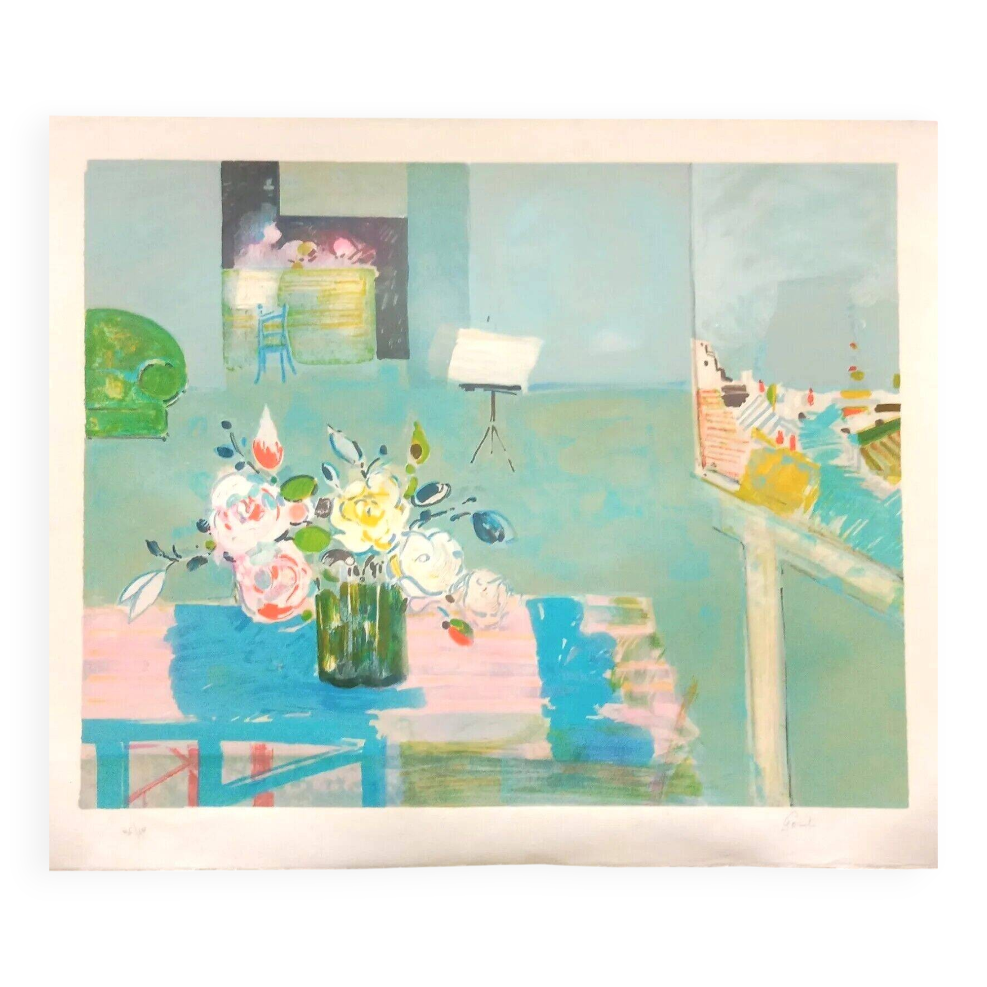 Symphony in Blue Gilles Gorriti 1939 2019 Signed lithograph 36/100