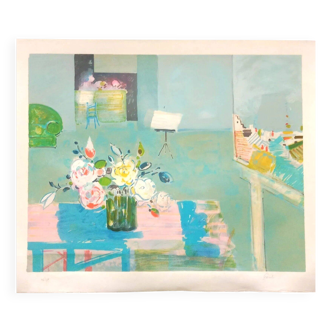 Symphony in Blue Gilles Gorriti 1939 2019 Signed lithograph 36/100