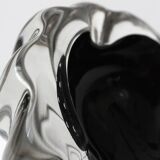 Cendrier en verre à bulles de cristal Walter Johansson, pour Orrefors, Suède, années 1960