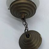 Opaline pendant light / lamp / ceiling light with geometric decor