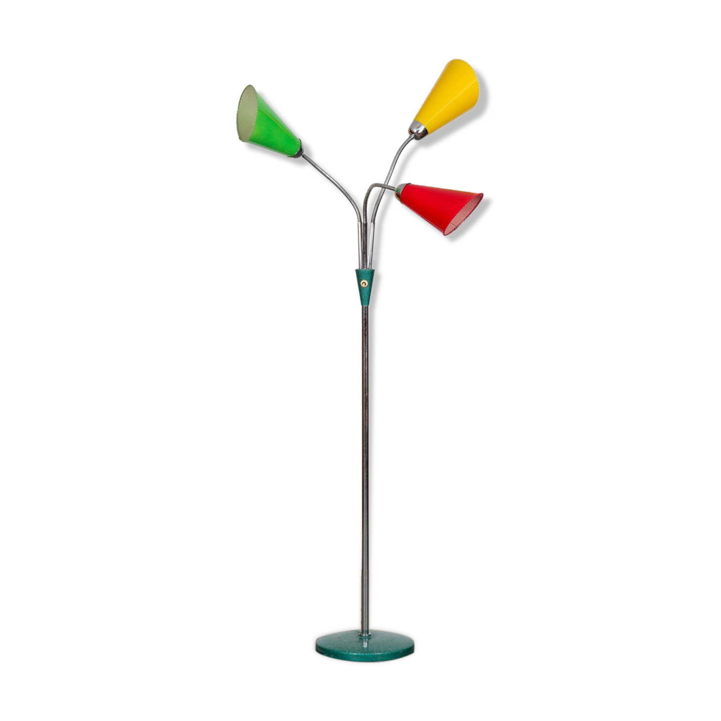 Vintage metal floor lamp published by Lidokov, circa 1960