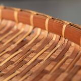 Rattan magazine basket, Netherlands, 1960s