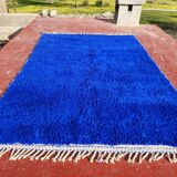 Large Beni Ouarain Berber rug in Majorelle blue, 300x200 cm – thick wool