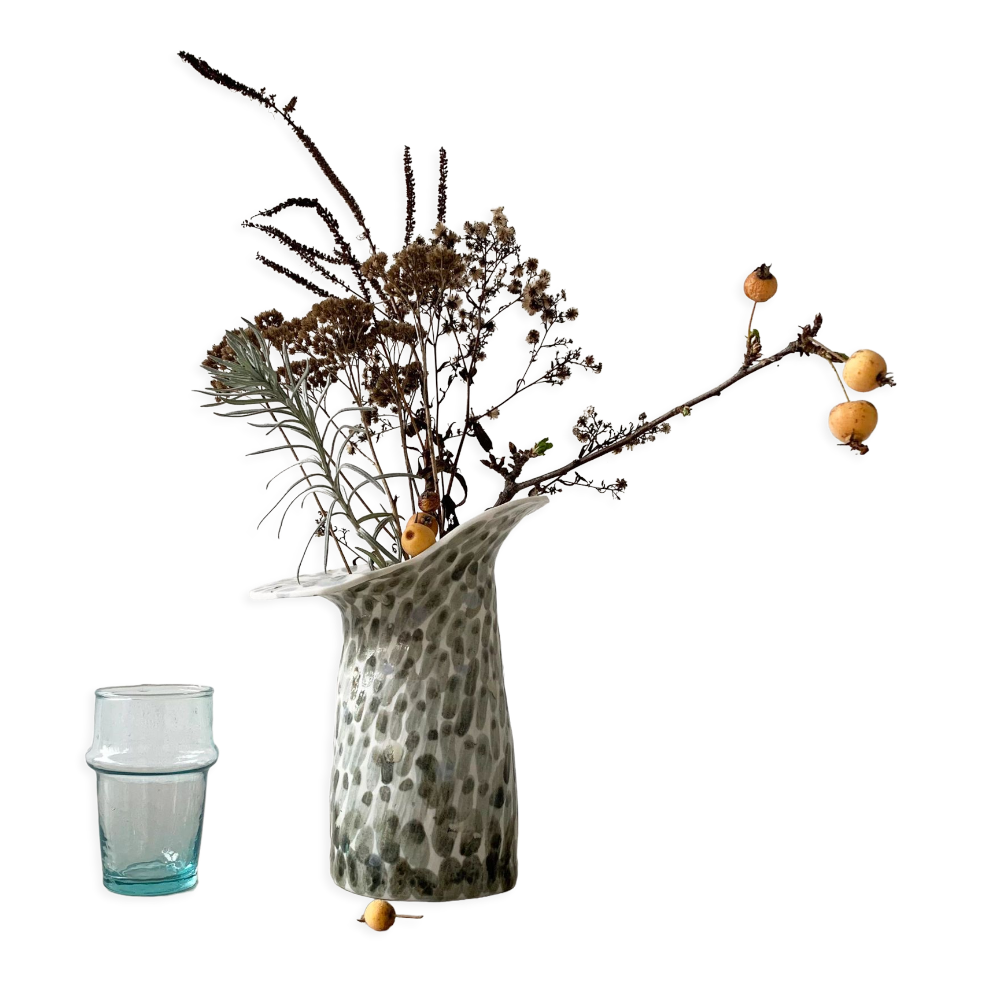 Organic porcelain vase