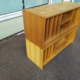 Ensemble de 2 meuble de rangement en bois range vinyle