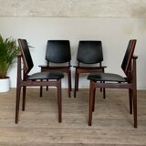 4 Danish teak chairs by Arne Hovmand Olsen