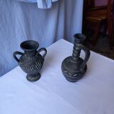 Set of 2 stoneware vases
