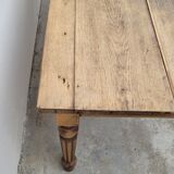 Rustic farmhouse table in solid oak Louis Philippe style -1m84