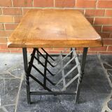 Coffee table or end of sofa making review holders in oak and wrought iron