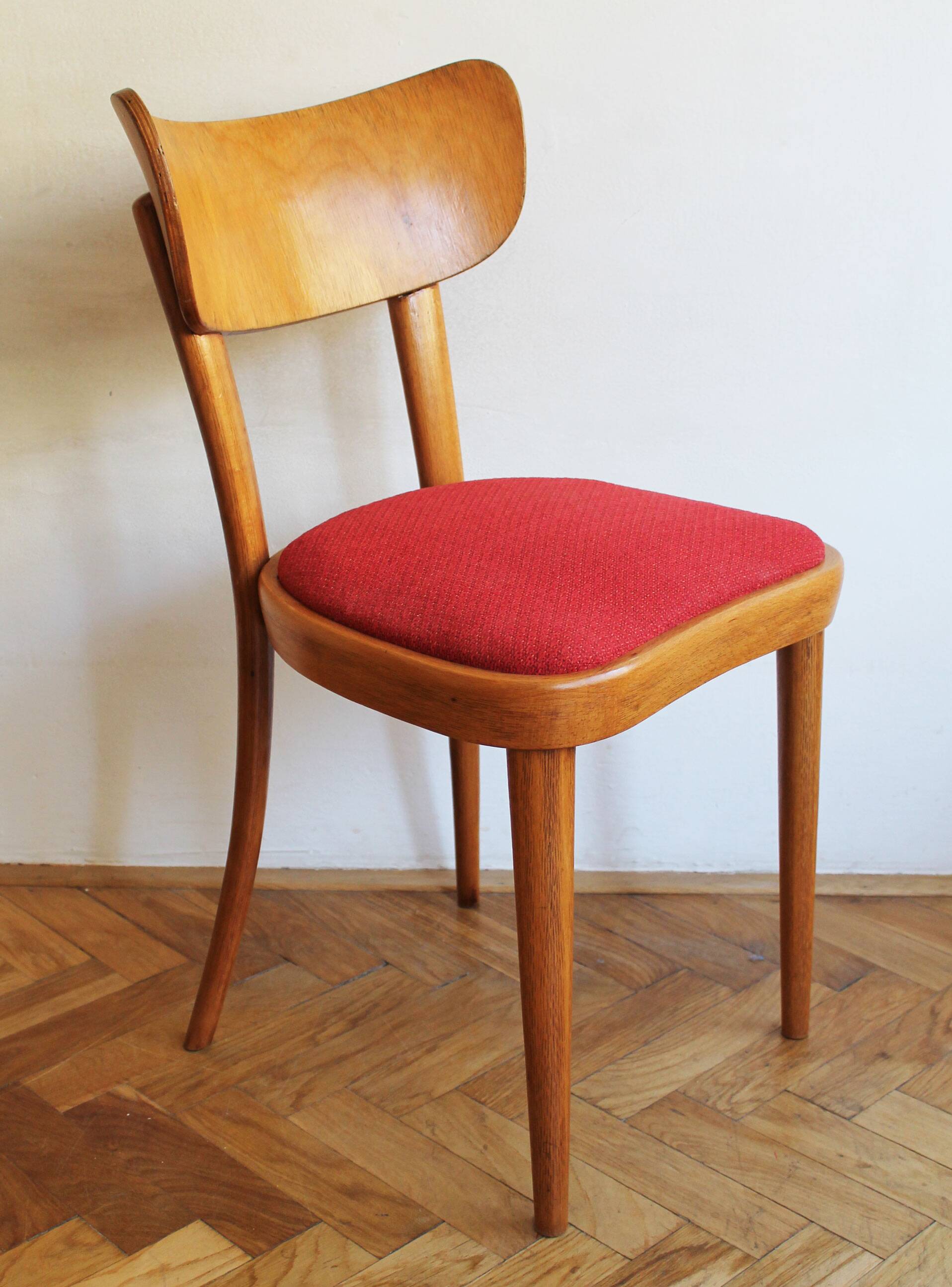 Set of Four Thonet Dining Chairs, Late 1940s
