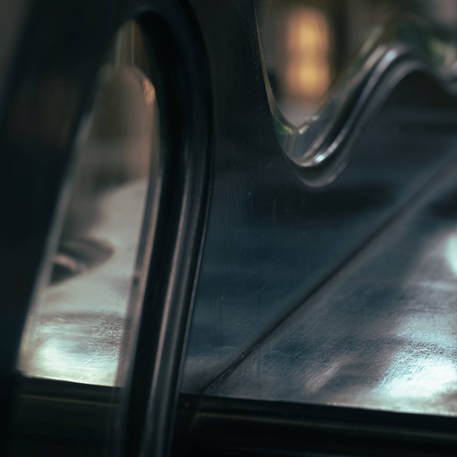 Arts crafts parlour glass display cabinet black ebonised chippendale england