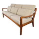 Three-seater sofa in teak and wool model Senator by Ole Wanscher for P. Jeppensen Møbelfabrik, Denmark, 1960.