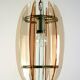 Mid-Century Italian pink and clear thick glass chandelier by Veca. Italy 1960s
