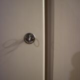 Restored parisian ivory, emerald green cabinet