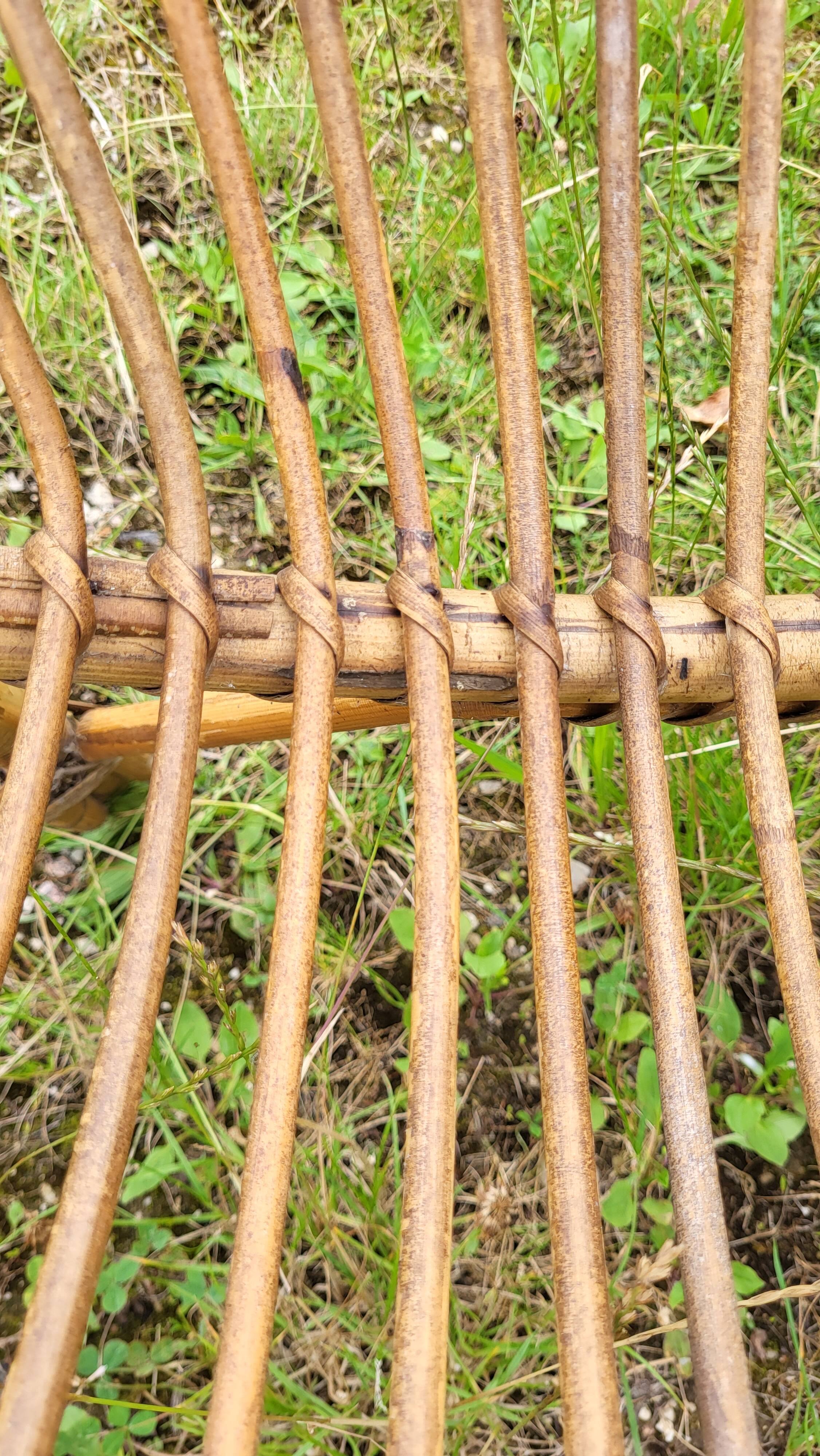 4 "shell" rattan armchairs 1960's