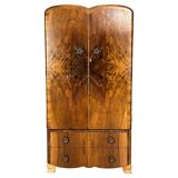Art Deco Walnut Burl Wardrobe 1930