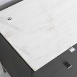 Executive sideboard by Florence Knoll with 'rosé aurore' marble top