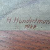 Oil on cardboard by H.Hudertmark 1939