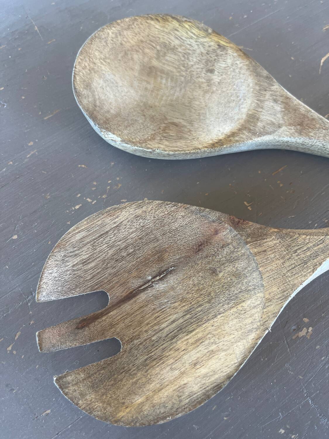Wooden salad servers