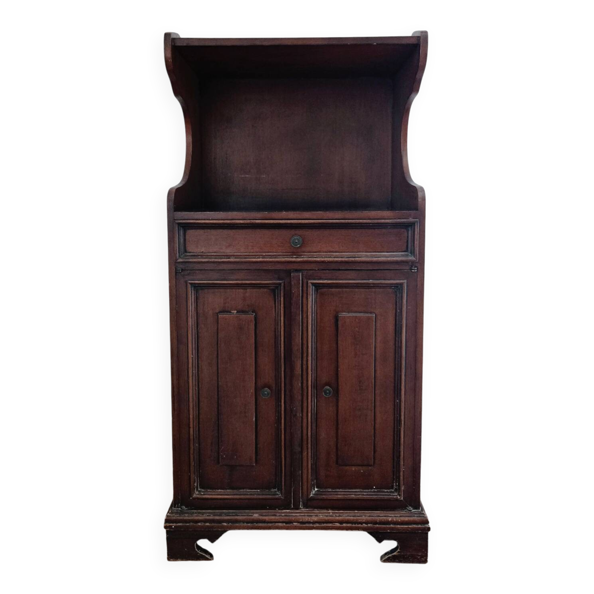 Small antique accent table made of solid wood.