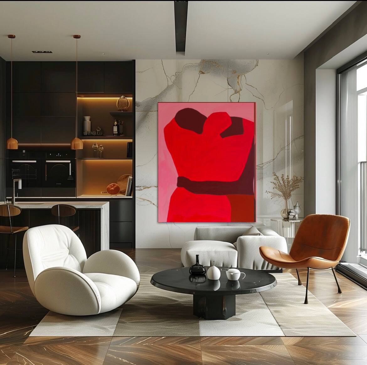 Canvas painting "close to you" 100x80cm signed Bodasca