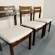 Lot de 6 chaises palissandre forme géométriques design italien 1960