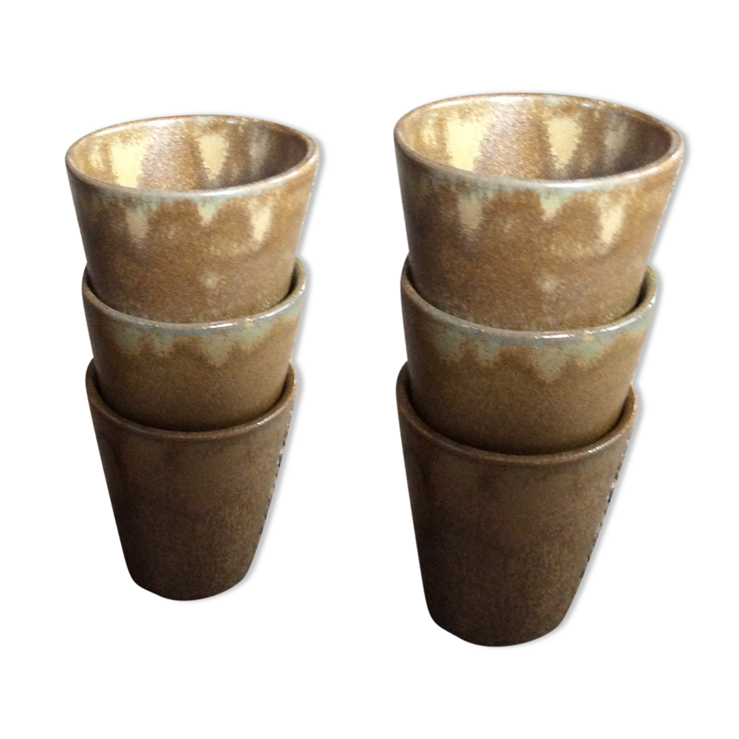 Série de 6 tasses en grès