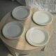 Set of 12 green and pink Italian plates