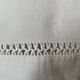 Drap ancien monogramme LR en lin et coton brodé