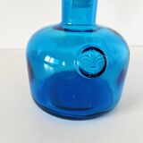 Bottle - Italian carafe Empoli blue fleur de lys 1960