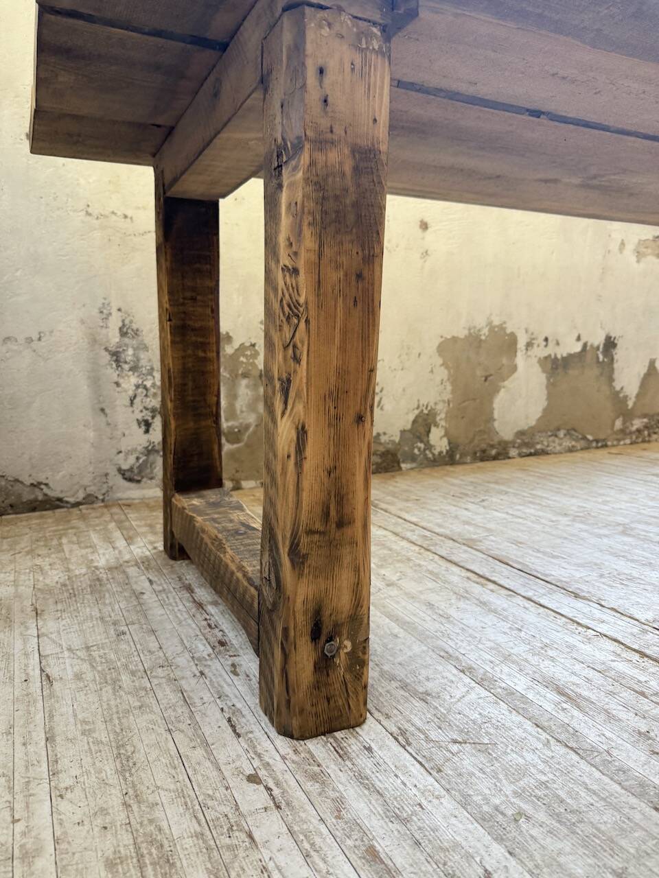 1950s pine farmhouse table 220cm