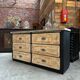 Old workshop furniture with 6 drawers.