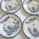 Lot of 4 plates flat land of iron Lunéville model chick