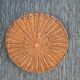 Round rattan tray