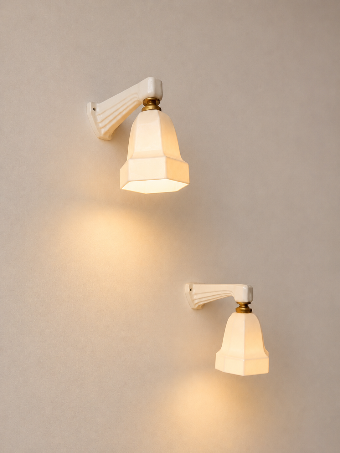 Art Deco porcelain wall lights