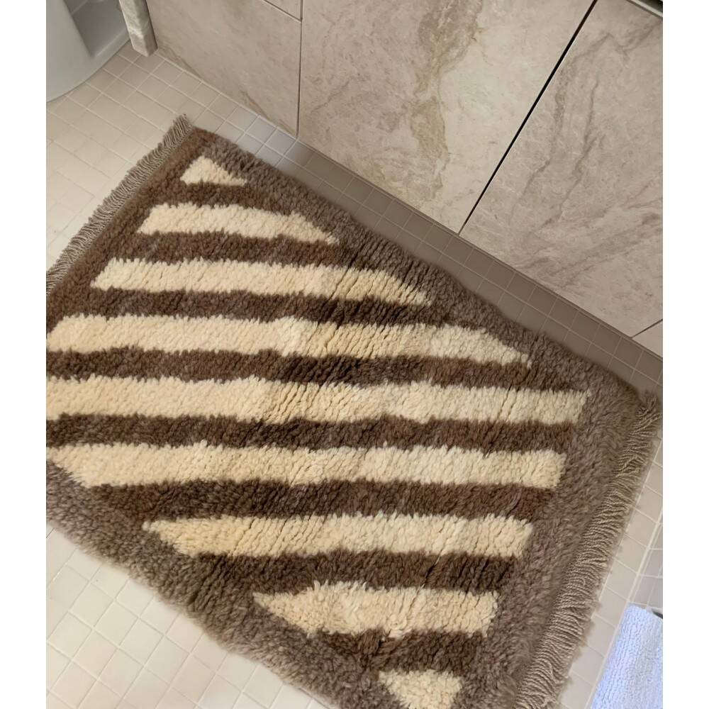 New Hand Knotted Tulu Rug made of Natural Undyed Wool