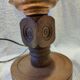 Basque wood lamp in the style of Charles Dudouyt.