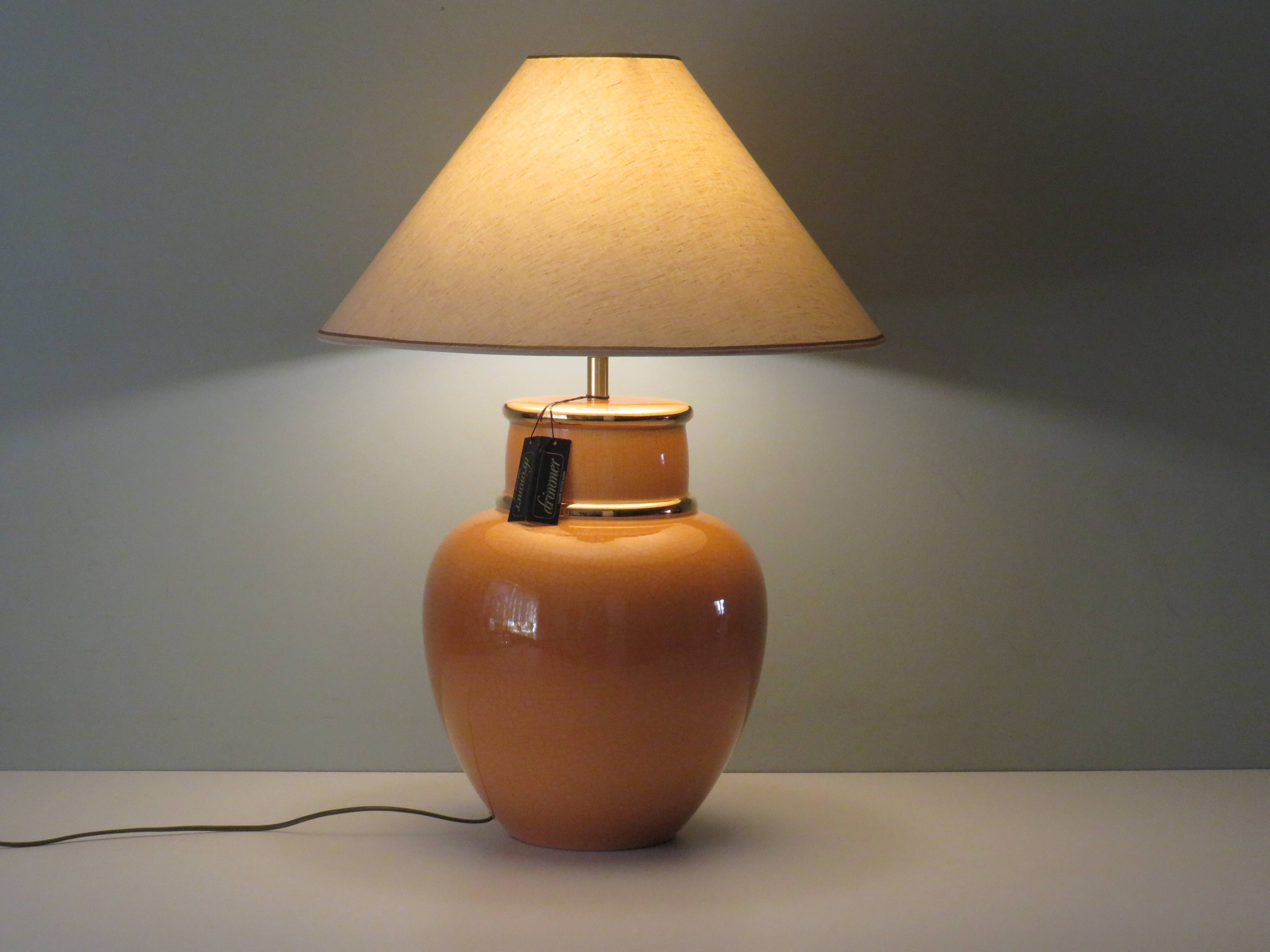 Grande Vintage Louis Drimmer ceramic table lamp, France 1970
