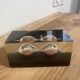 Pierre Giraudon resin hourglass paperweight