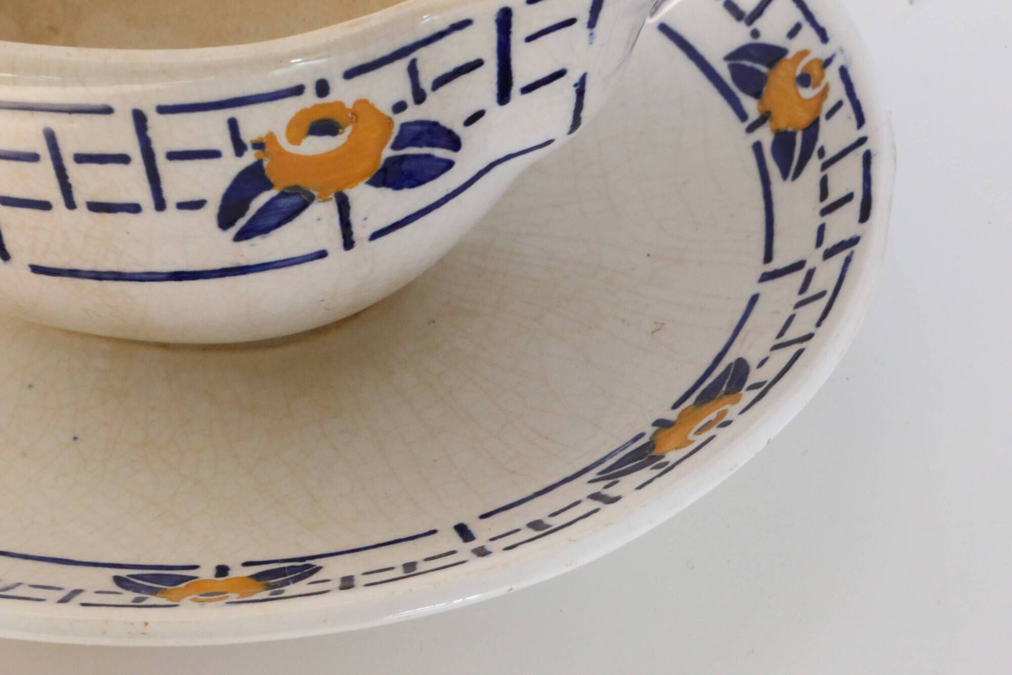 Saucière sarreguemines, ribeauville model, 1930/40, vintage french