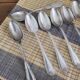 Set of 8 small silver spoons