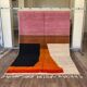 Beni Ourain Berber rug with coloured patterns 1.5/2.5 m