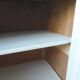 Small vintage piece of furniture sublimated in a linen shade, wooden top.