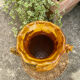 Ancient large vase in glazed speckled terracotta