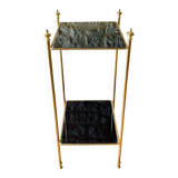 Vintage brass and glass side table circa 70's